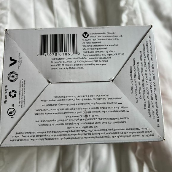 VTech CS6124 Cordless Phone w/ Answering System Machine & Caller ID - Picture 5 of 6